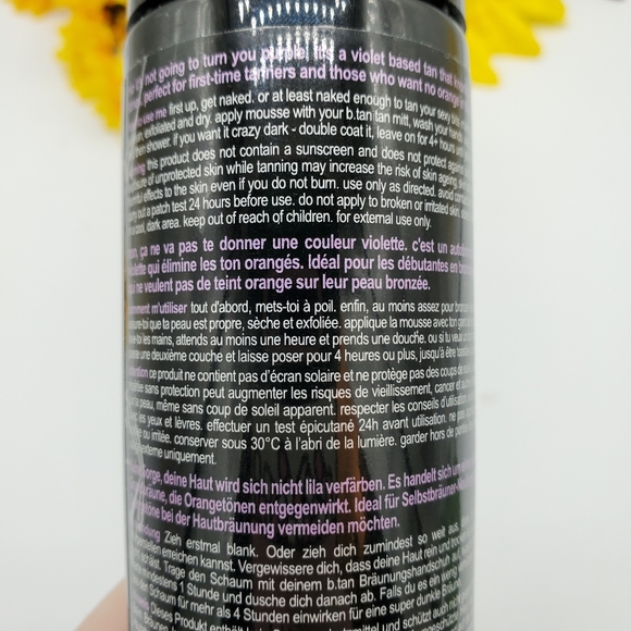 b.tan Love At First Tan 1 Hour Self Tanning Mousse Violet Base Tanner + Mitt - Picture 6 of 8